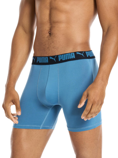 Puma Men's Standard 4 Pack Active Stretch Boxer Briefs, Blue Combo 🍁 All In One Marketplace Canada