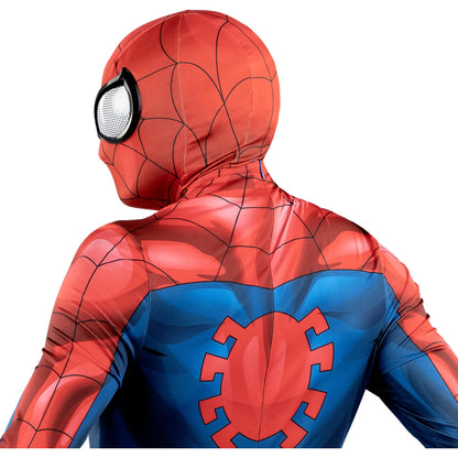 MARVEL Spider-Man Official Adult Zentai Halloween Costume Accessory - Deluxe Two-Way Stretch Spandex Mask with Molded Eyes