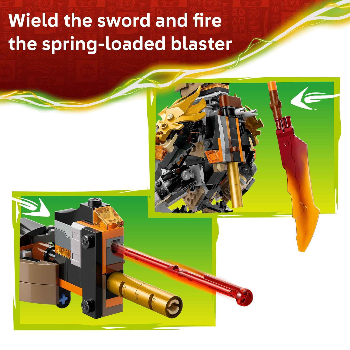LEGO NINJAGO Cole’s Mission Mech & Dragon Zane Building Toy for Boys, Girls & Kids, Ages 7+ - Poseable Mech W/Cole, Acid Monster, & Zane Minifigures for Pretend Play - Gift Idea for Birthdays - 71854 🍁 All In One Marketplace Canada