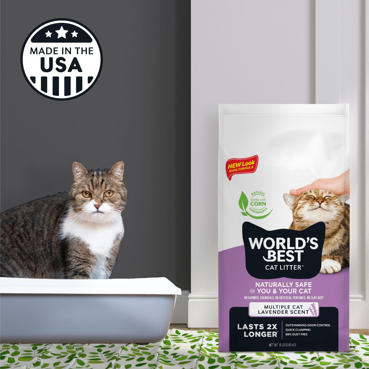 WORLD'S BEST CAT LITTER Multiple Cat Lavender Scented, 32-Pounds 🍁 All In One Marketplace Canada