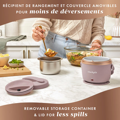 Crock-Pot Electric Lunch Box, Portable Food Warmer for On-the-Go, 20-Ounce (591 mL), Blush Pink 🍁 All In One Marketplace Canada