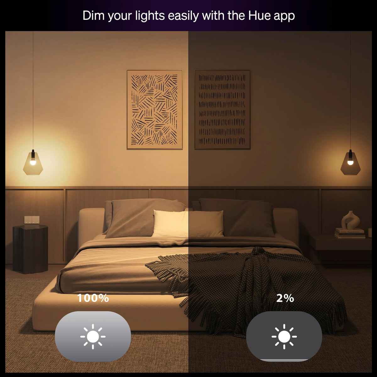 Philips Hue Essential Smart LED A19 Bulb, White and Color Ambiance, E26 Base, 8.8W, 2200K-6500K, 800 Lumens, Dimmable, Works with Alexa, Google Assistant, and Apple Home, 3 Pack 🍁 All In One Marketplace Canada