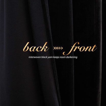 NICETOWN Black Velvet Curtains 84 Inches 2 Panels, 52 W, Grommet