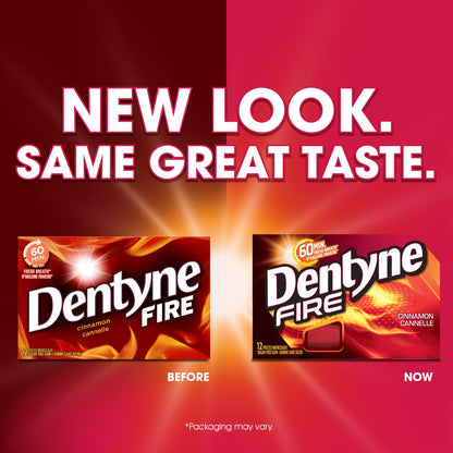 Dentyne Fire Sugar-Free Gum Bubble Gum, Cinnamon, 12 Pack (12 Pieces Each) 🍁 All In One Marketplace Canada