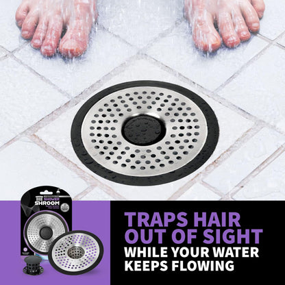 ShowerShroom SHSULT755 Ultra Revolutionary Shower Hair Catcher Drain Protector, Stainless 🍁 All In One Marketplace Canada