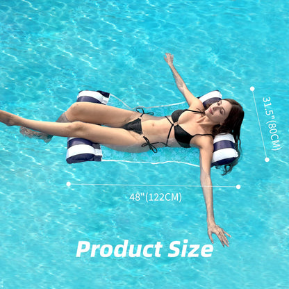HeyStookie 4 Pack Water Hammock & Pool Floaties for Adults, Multi-Purpose Inflatable Pool Toy, 4 in 1 Portable Water Hammock for Pool, Non-Stick PVC Material, 51×27 Inches 🍁 All In One Marketplace Canada