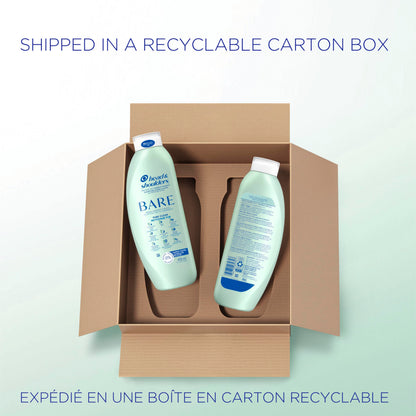 Head & Shoulders Anti-Dandruff Shampoo, Bare Pure Clean, 1% Pyrithione Zinc, Oily Scalp Relief, Free of Sulfates, Silicones, Dyes, Dermatologically Accredited by Skin Health Alliance (2x 400mL) 🍁 All In One Marketplace Canada
