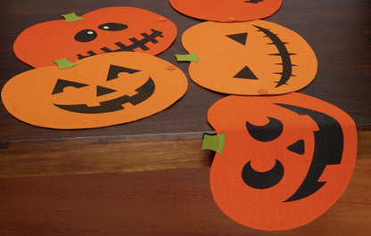 DII Jack O' Lantern Halloween Placemat Table Runner (Set of 4)