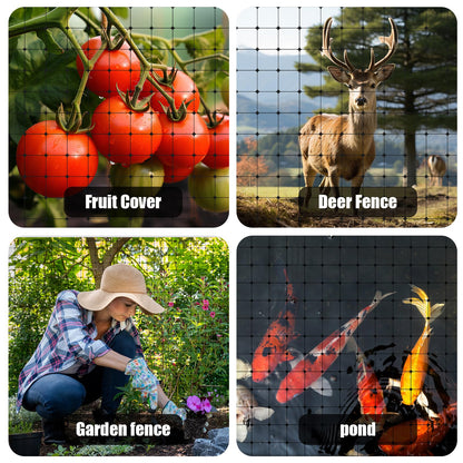 Bird Netting for Garden 7 x 100 Feet, Black Garden Protection Netting Heavy Duty Wire Mesh Net Barrier, Protect Plants Fruits Trees from Rodents Birds Deer Poultry Reusable Animal Fencing (1) 🍁 All In One Marketplace Canada
