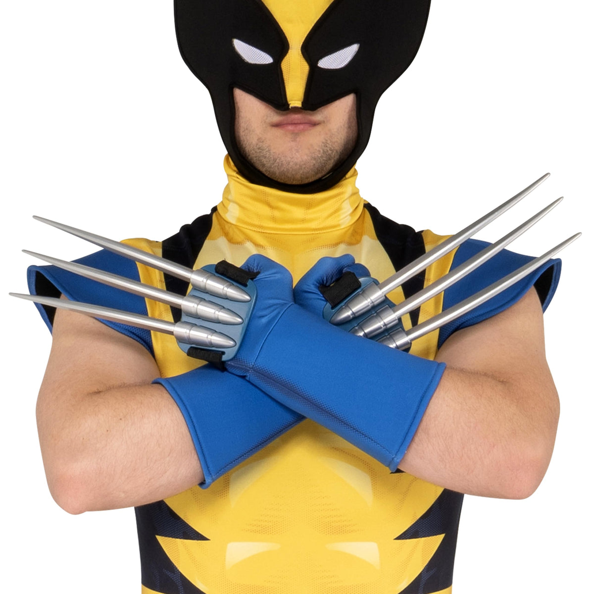 MARVEL Wolverine Official Adult Deluxe Zentai Halloween Costume-Deluxe Spandex Suit with Gloves X-Large