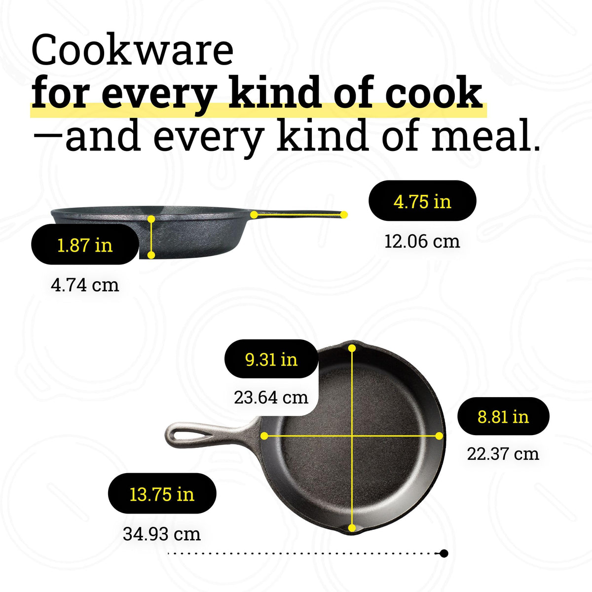 Lodge L6SK3 9-Inch Logic Pre-Seasoned Skillet (Black) 🍁 All In One Marketplace Canada