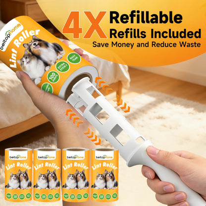 Lint Roller for Pet Hair Extra Sticky, 800 Sheets with 4 Durable Handles and Strong Paper Refills, Pet Hair Roller for Dogs and Cats, Lint Remover for Clothes, Carpet, and Furniture 🍁 All In One Marketplace Canada