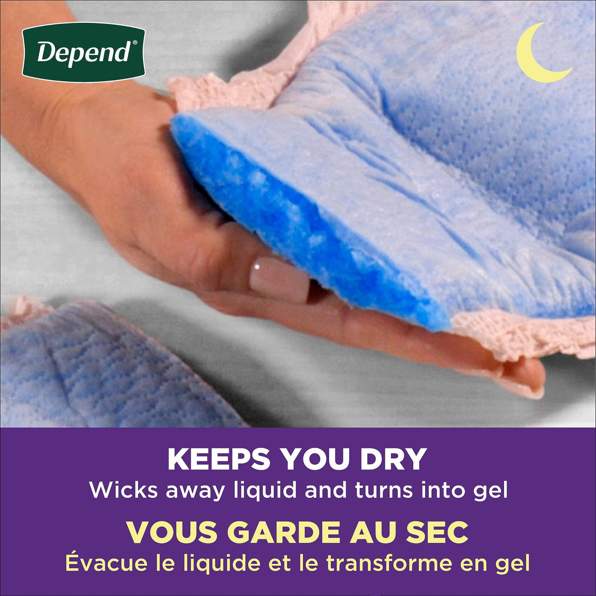 Depend Night Defense Adult Incontinence Underwear for Women, Disposable, Overnight, Medium, Blush, 60 Count 🍁 All In One Marketplace Canada
