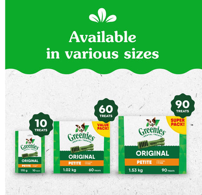 GREENIES Dog Treats Original Petite Natural Dental Care, (45 Treats) 27oz. Pack 🍁 All In One Marketplace Canada