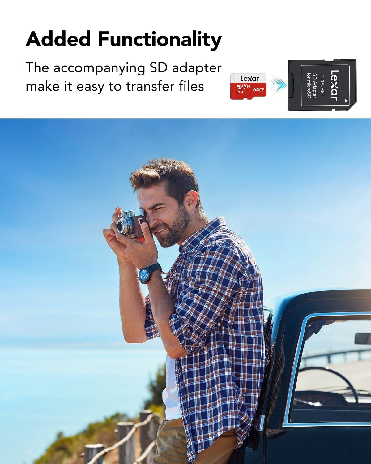 Lexar E-Series 64GB Micro SD Card 2 Pack, microSDXC UHS-I Flash Memory Card with Adapter, 100MB/s, C10, U3, A1, V30, Full HD, 4K UHD, High Speed TF Card 🍁 All In One Marketplace Canada