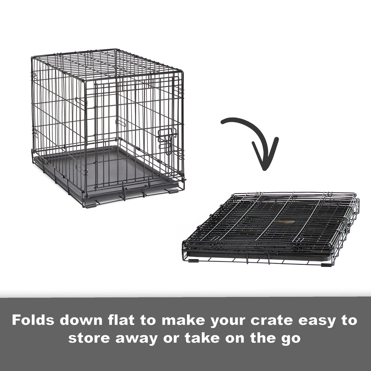 MidWest Homes for Pets 30-Inch New World Crate for Medium Breeds, 21-40 lbs, Single Door Folding Dog Crate, Leak-Proof Tray & Secure Latch, Portable, Durable & Easy to Assemble 🍁 All In One Marketplace Canada