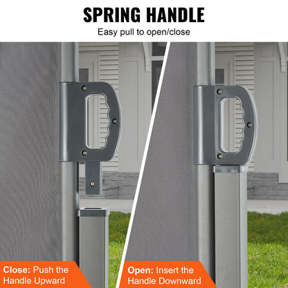 VEVOR Retractable Side Awning, 71''x 138'' Outdoor Privacy Screen, 180g Polyester Water-Proof Retractable Patio Screen, UV 30+ Room Divider Wind Screen for Patio, Backyard, Balcony, Gray 🍁 All In One Marketplace Canada