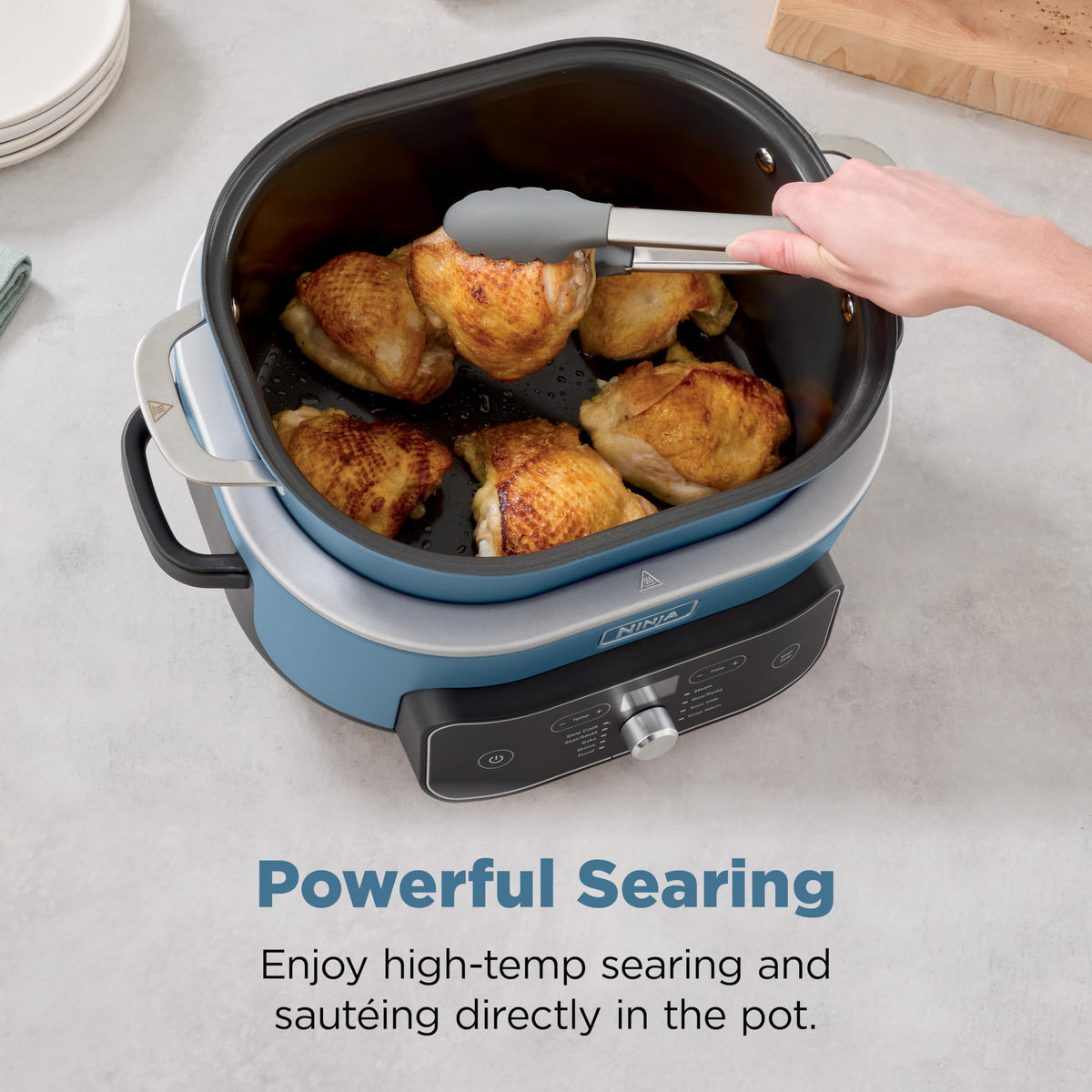 Ninja PossibleCooker PRO Plus, 8.5-QT Multicooker, 9 Functions, Slow Cook, Sear, Sauté, Proof, Pasta/Rice, Replaces 16 Kitchen Tools, Oven-Safe Ceramic Pot, 1400-Watt, MC2001C (Canadian Version) 🍁 All In One Marketplace Canada
