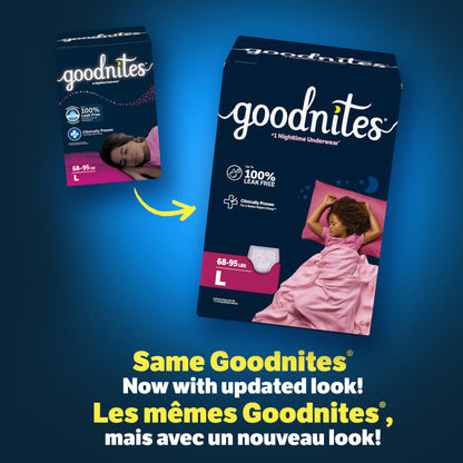 GoodNites Girls' Bedwetting Night Time Underwear, Large, 34 Ct, Giga Pack 🍁 All In One Marketplace Canada