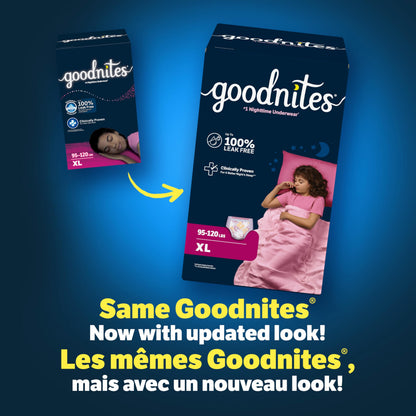 GoodNites Girls' Nighttime Bedwetting Underwear, Extra Large, 28 Ct 🍁 All In One Marketplace Canada