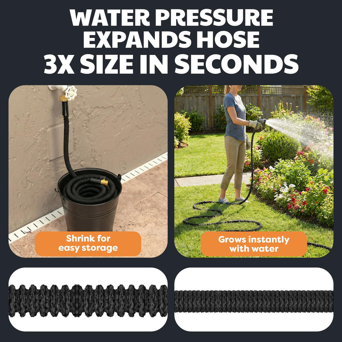 XHOSE PRO Expandable Garden Hose 100ft Water Hose with Brass Fittings, Flexible, Expanding and Retractable, Lightweight 100 Ft Hose, Tuyau Arrosage - 2026 Model 🍁 All In One Marketplace Canada