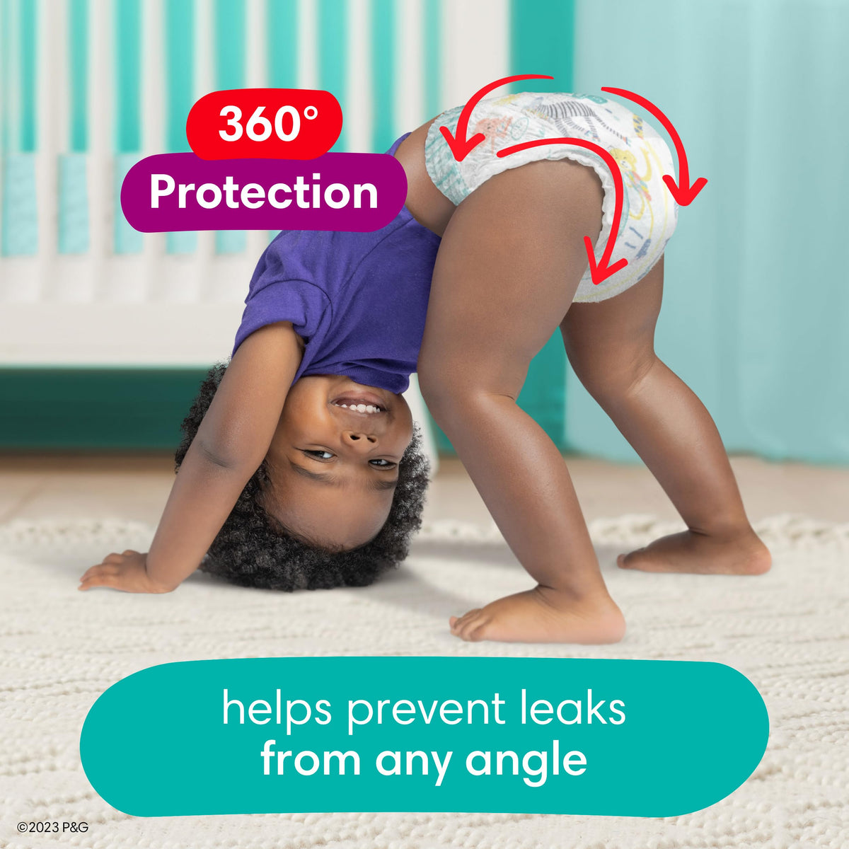 Pampers Diapers - Cruisers 360 degrees - Size 3, 132 Count, up to 100% Leakproof Fit, Designed for Active Babies, Pull On Diaper, EZ Off Tabs Designed for Easy Changes 🍁 All In One Marketplace Canada
