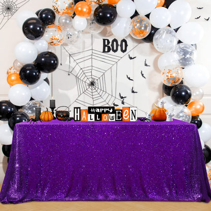 Glitter Table Cloths for Parties Sequin Tablecloths Sparkle Tablecloth for Rectangle Tables 90x132 inch Bridal Shower Tablecloth Glamorous Halloween Wedding Decoration