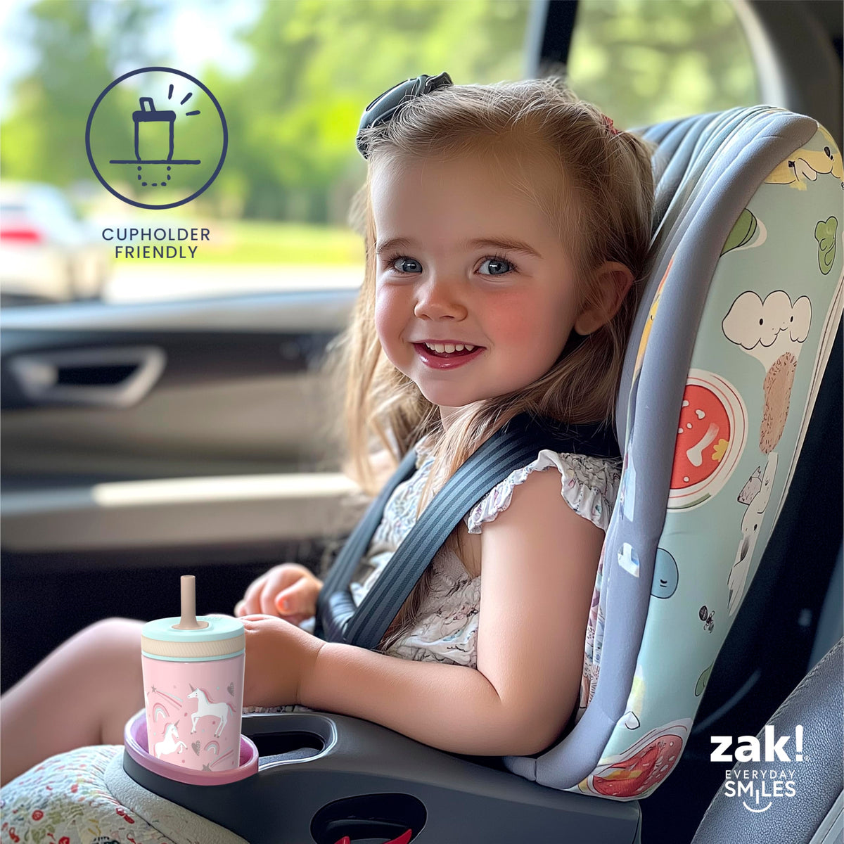 Zak Designs Happy Fruit Kelso 12oz Stainless Steel Leak-Proof Toddler Cup 🍁 All In One Marketplace Canada
