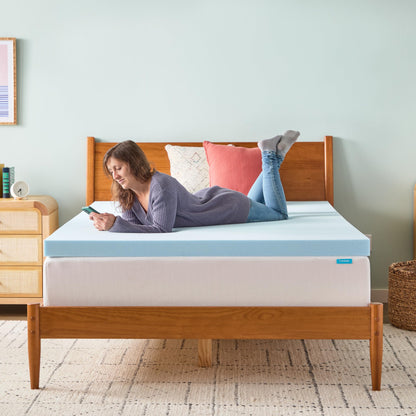 Linenspa 3 Inch Memory Foam Mattress Topper, Gel Infused Queen Mattress Topper, CertiPUR-US Certified 🍁 All In One Marketplace Canada