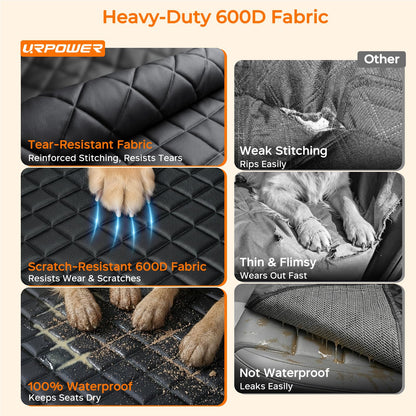 URPOWER Dog Car Seat Cover for Pets 100% Waterproof Seat Cover Hammock 600D Heavy Duty Scratch Proof Nonslip Durable Soft Back Seat Covers for Cars Trucks and SUVs 🍁 All In One Marketplace Canada