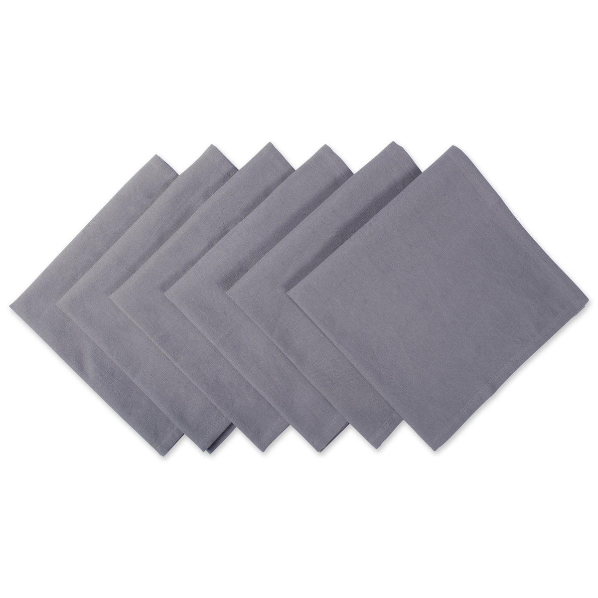 DII Oversized 20x20" Cotton Napkin, Pack of 6, Gray - Perfect for Halloween, Dinner Parties, BBQs, Weddings, Showers and Everyday Use