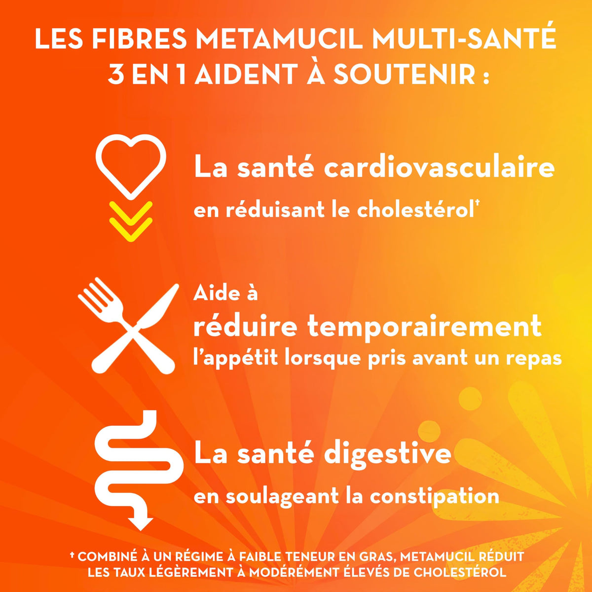 Metamucil Daily Fibre Supplement, Real Sugar, Orange Flavour Psyllium Husk, Multi-Health Benefit Daily Fibre Supplement, Plant-Based, Gluten-Free Powder, 72 Servings 🍁 All In One Marketplace Canada