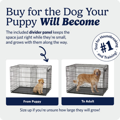 MidWest Homes for Pets 24-Inch iCrate for Small Breeds, 12-20 lbs, Single Door Folding Dog Crate with Divider Panel, Leak-Proof Tray & Secure Latch, Portable, Durable & Easy to Assemble 🍁 All In One Marketplace Canada