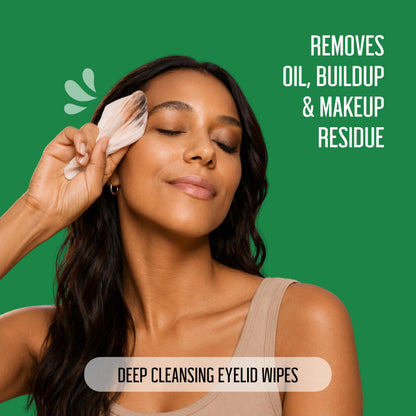 Tea Tree Eyelid Wipes – 100 Tea Tree Oil Eye Wipes for People with Dry Eyes & Allergies – Gentle Eyelid Cleanser with Hyaluronic Acid – Individually Wrapped & Biodegradable 🍁 All In One Marketplace Canada