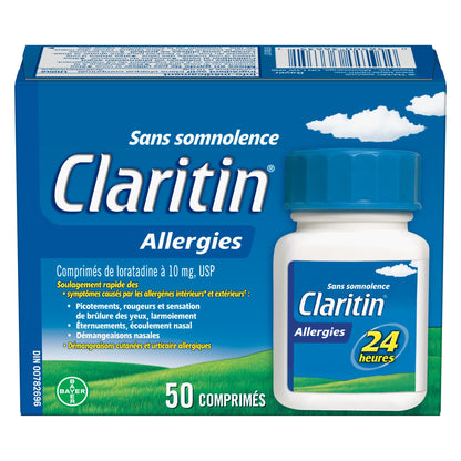 Claritin Allergy Medicine, 24-Hour Non-Drowsy Relief 10 mg, 50 Tablets 🍁 All In One Marketplace Canada