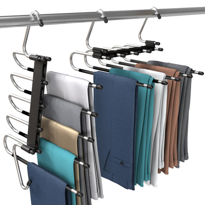 Utopia Home 2 Pack Pants Hangers Space Saving - Clothes Hanger with Stainless Steel Hook & Anti-Slip Design - Closet Organizer for Jeans, Trousers, Skirts, Scarf & Slacks (Black) 🍁 All In One Marketplace Canada