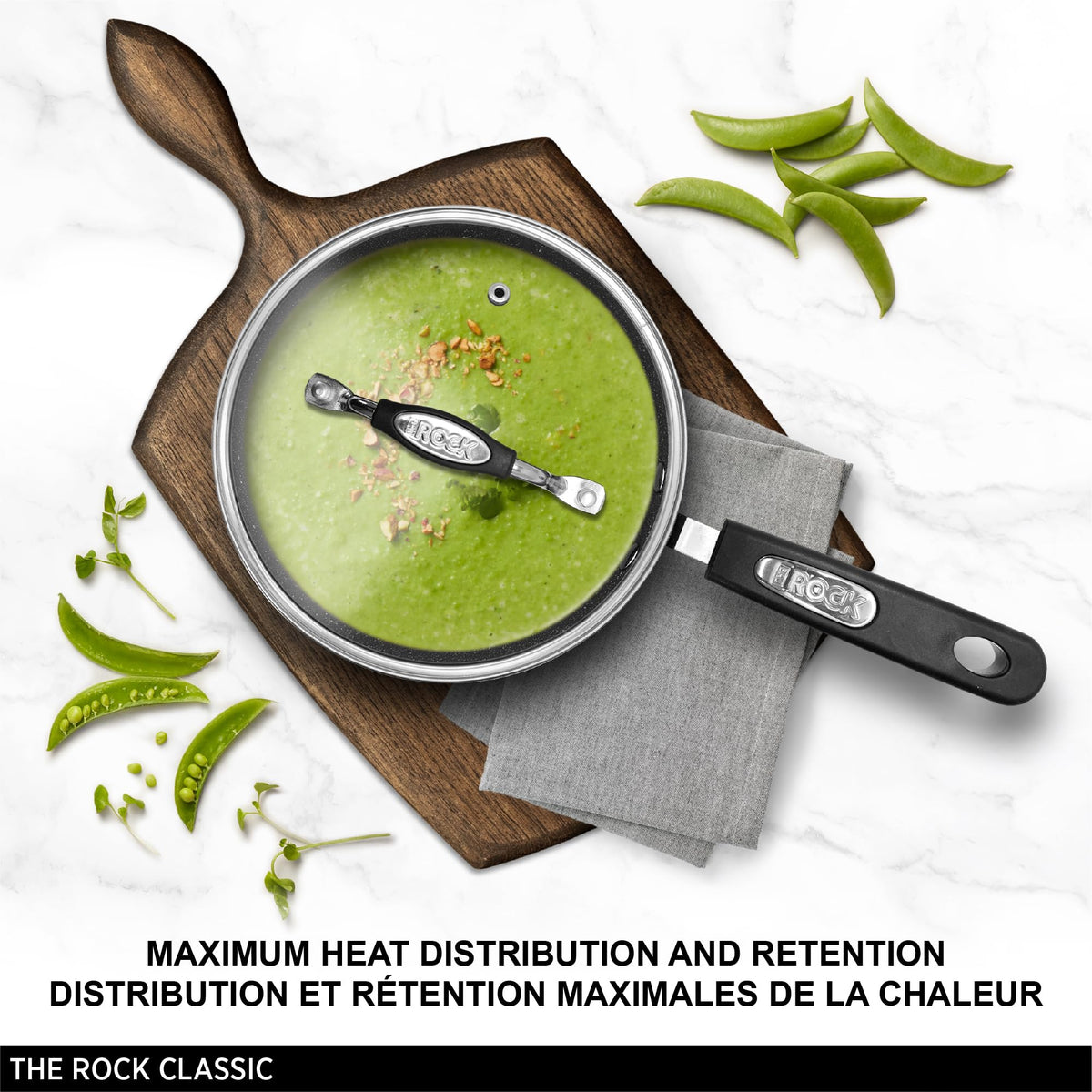 Starfrit The Rock 1.4L (1.5Qt) Non-Stick Saucepan - Durable Forged Aluminum - Oven Safe - PFOA Free - Easy to Clean - Black 🍁 All In One Marketplace Canada