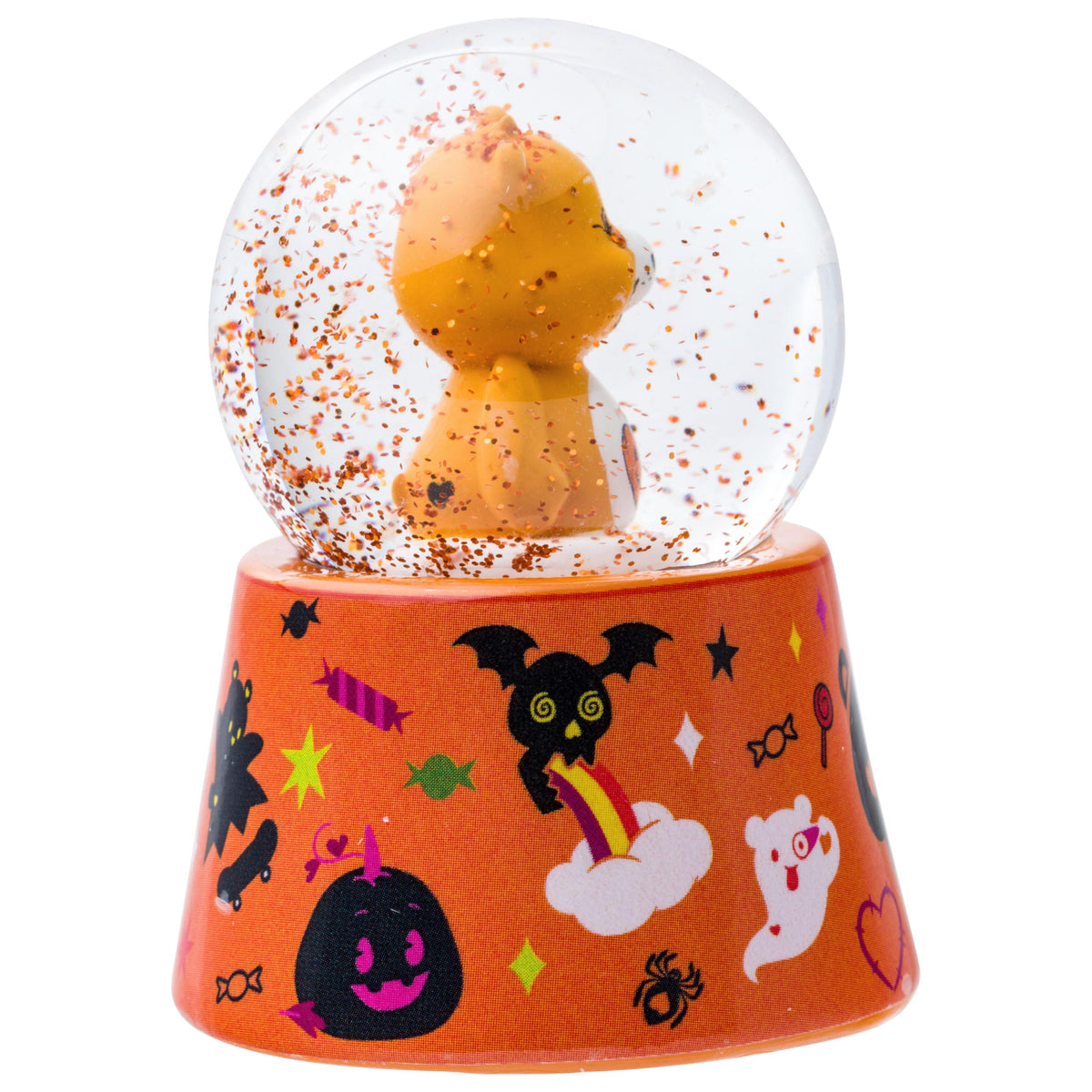 Silver Buffalo Care Bears Halloween Boxed Light Up Snow Globe Featuring Trick or Sweet Bear, 45mm