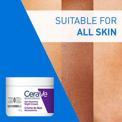 CeraVe Night Cream for Face, Skin Renewing Moisturizer for Men & Women With Hyaluronic Acid, Niacinamide, Bio Peptides & Ceramides. Fragrance Free, Non-comedogenic, Suitable for Sensitive Skin 🍁 All In One Marketplace Canada