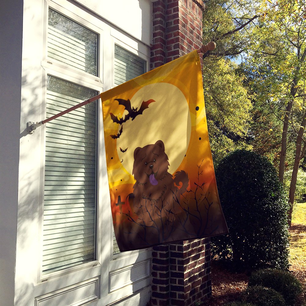 Caroline's Treasures BB4407CHF Halloween Chow Chow Chocolate Canvas House Size Flag, Large, Multicolor