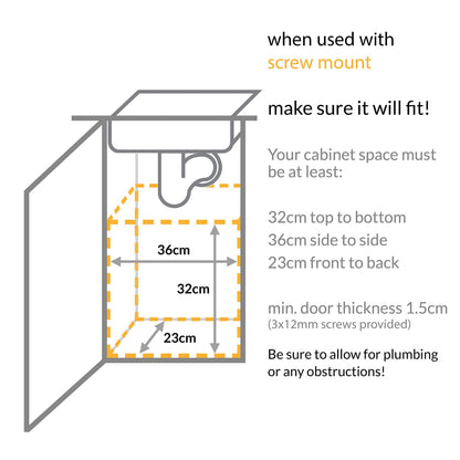 simplehuman 10 Liter / 2.6 Gallon In-Cabinet Trash Can, Heavy-Duty Steel Frame, Black 🍁 All In One Marketplace Canada