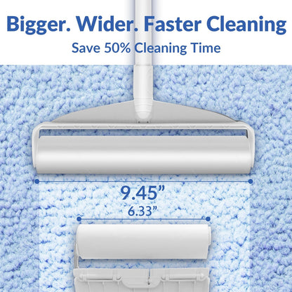 Large Lint Rollers for Carpet, Sticky Rollers for Floor DELOMO 9.45 in with 3 Extendable Handle, Long Handle Sticky Mop for Cleaning Carpets, Cars, Bedding, and Pet Hair, Ideal Gift for Pet Owners 🍁 All In One Marketplace Canada