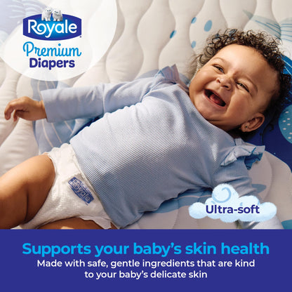 Royale Premium Diapers, Size 1 (8-14 lb), 198 Count, Disposable Baby Diapers (Packaging may vary) 🍁 All In One Marketplace Canada