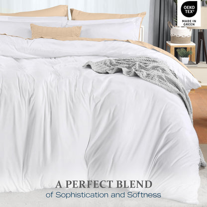 Utopia Bedding Duvet Cover Queen Size Set with Pillow Shams - Comforter Cover with Zipper Closure, 90X90 Inches & Pillow Shams 20X26 Inches (White) Comforter Not Included 🍁 All In One Marketplace Canada