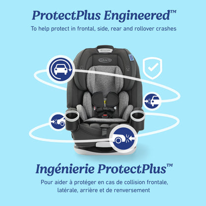 Graco 4Ever All-in-One Convertible Car Seat, 4-in-1 Baby to Big Kid Car Seat from 1.8-54 kg (4-120 lb), ProtectPlus Engineered, Drew 🍁 All In One Marketplace Canada
