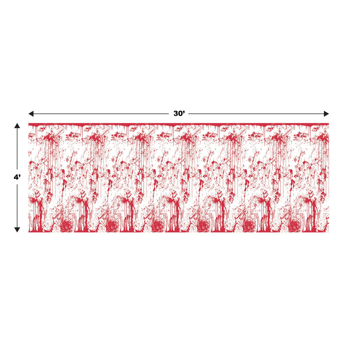 Beistle Bloody Wall Backdrop, 4-Feet by 30-Feet