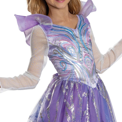Wicked Glinda Deluxe For Good Costume, Official Movie Halloween Outfit for Kids, Girls Size (3T-4T)