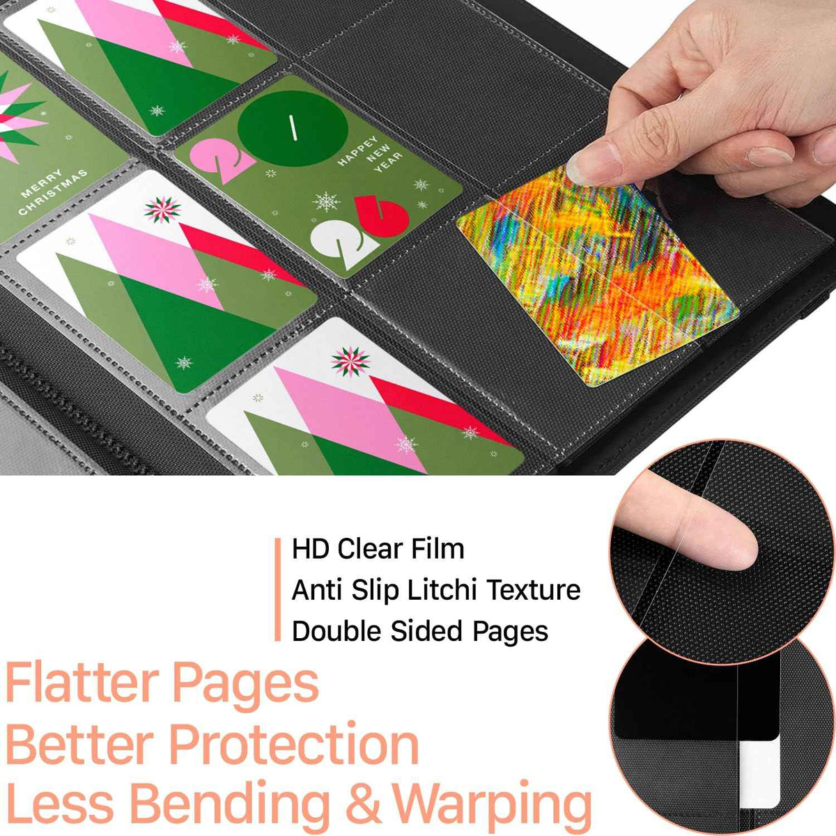 【2026】Trading Card Binder 9 Pocket, Hockey Card Binder with Sleeves Anti-open Strap Waterproof 20-Page 360 Game Cards Binder Holder Gift for Baseball/Soccer/Basketball/Football Cards Collector 🍁 All In One Marketplace Canada