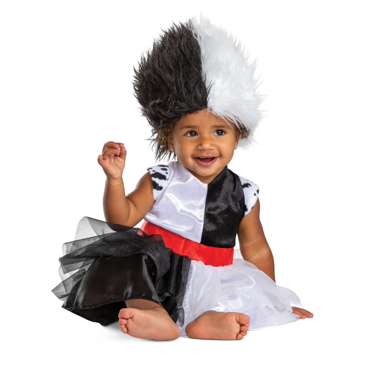 Cruella Infant Costume, Official Disney Baby Costume Outfit for Halloween, (12-18 mths)