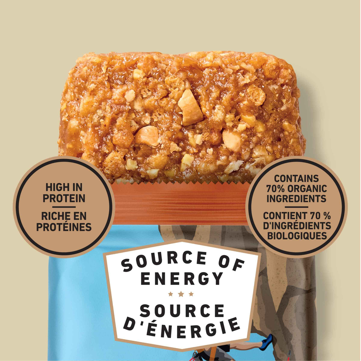 CLIF BAR Energy Bars, Crunchy Peanut Butter, Granola Bar, High in Protein, Contains 70% Organic Ingredients, 1.02 kg (Pack of 15) 🍁 All In One Marketplace Canada